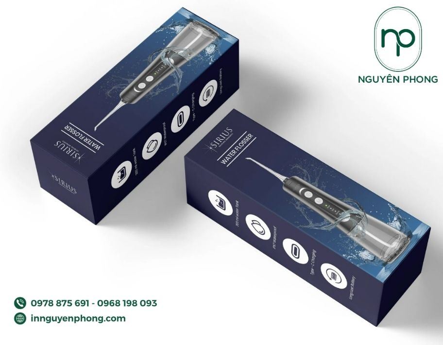 Mâu in hộp đựng máy tăm nước nổi bật 